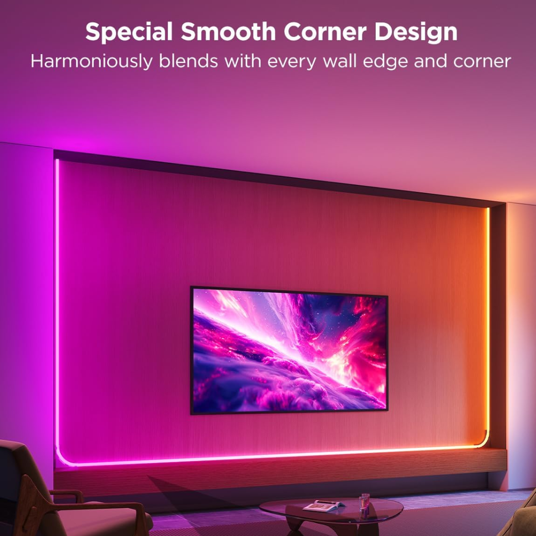 Govee Neon Rope Light 16.4ft RGBIC LED strip wall lining with app control