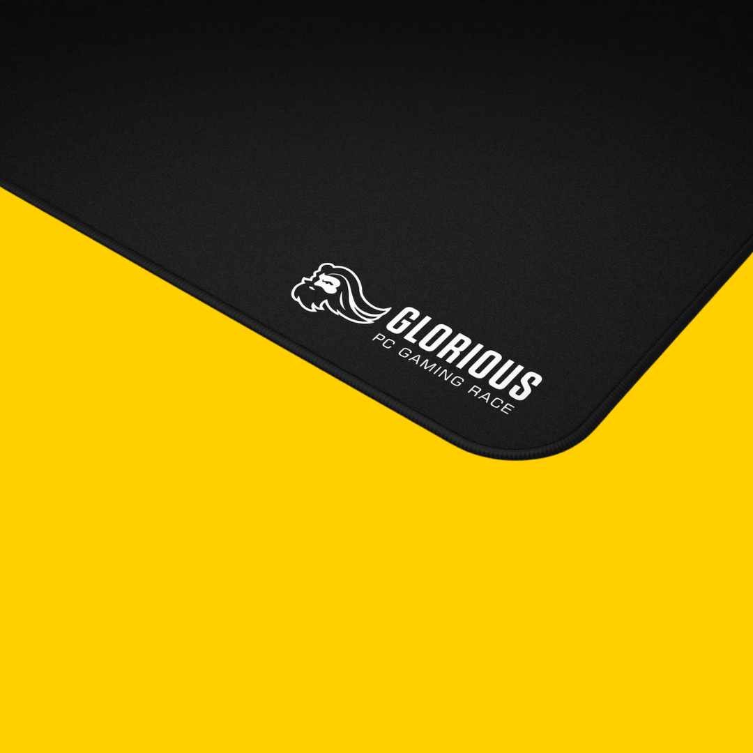 Glorious XL Gaming Mouse Pad 16x18 black with stitched edges