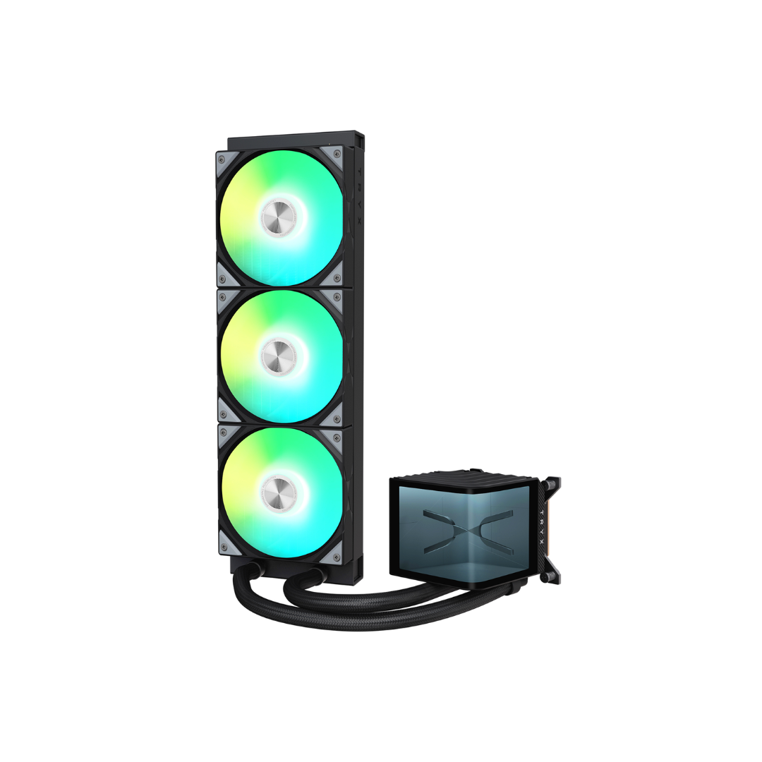 TRYX PANORAMA ARGB 360 Black L-shaped AMOLED Screen Liquid Cooler Model L-P360A-AS3M-G1K BLACK