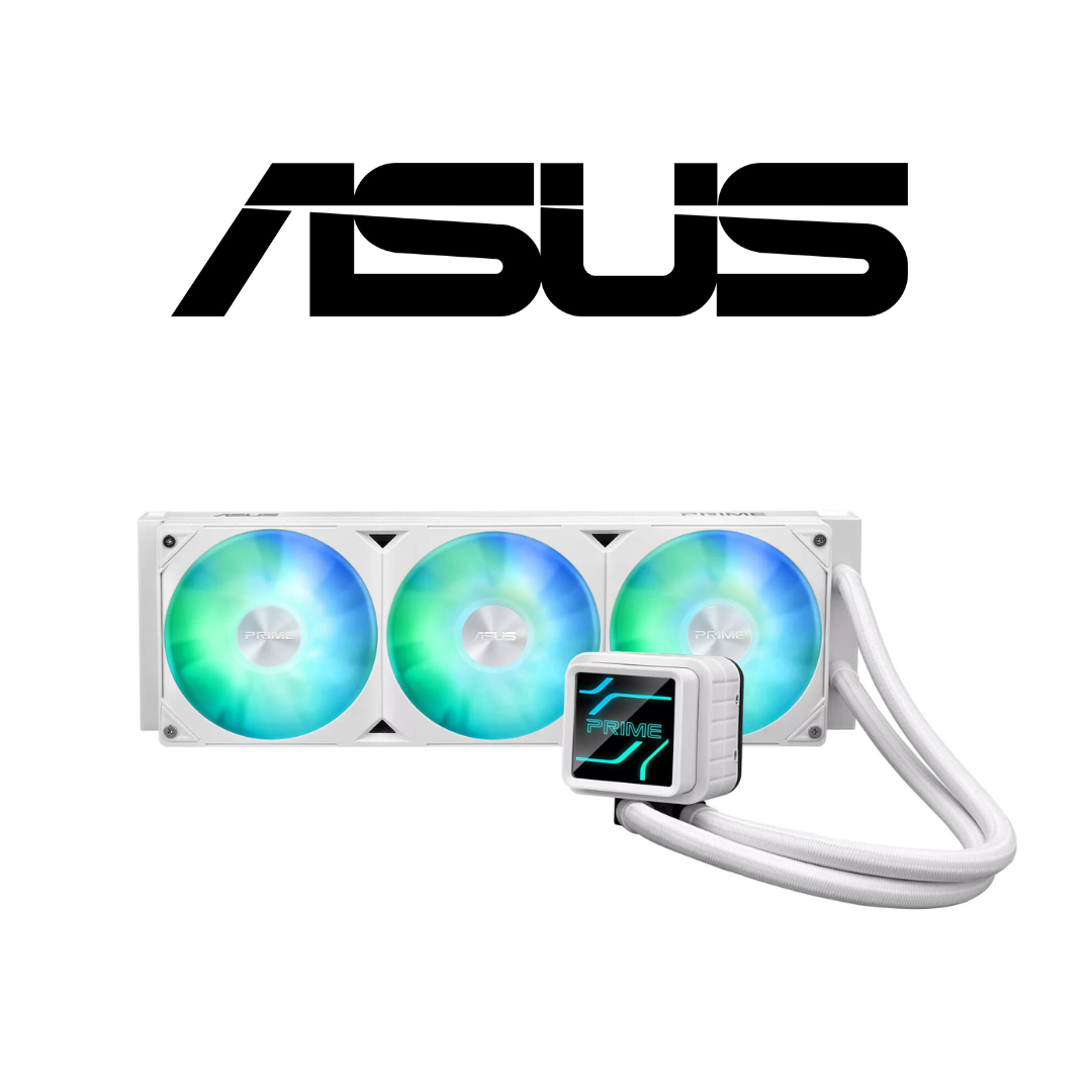 ASUS Prime LC 360 ARGB, All-in-One CPU Liquid Cooler with CPU Contact Zone and Finned Channels, Water Block with Infinite Mirror Lenses and ARGB Fans - WHITE