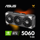 ASUS TUF Gaming RTX 5060 Ti OC Graphics Card with 16GB GDDR7 and Dual Fan Cooling.