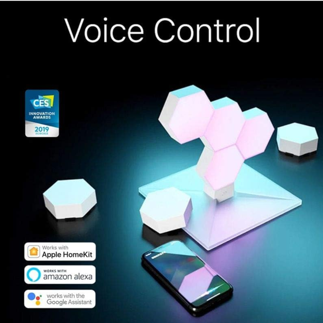 Cololight Lifesmart Cololight Plus Kit - Wifi Color Changing Led Lights, 7 Panels + Base, Apple_Siri_Alexa_Google Assistant, Homekit Compatible, Home_Office Instant Light Decor W_ Music Sync