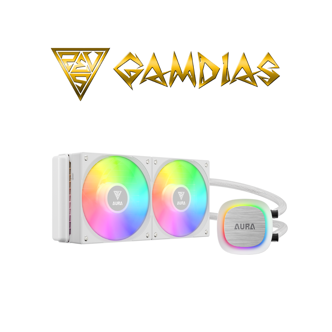 GAMDIAS Aura GL240 V2 Liquid Cooler, Support LGA 1700  AM5, 800 - 1800 RPM Fan Speed, 2.12 mmH2O Air Pressure, Hydraulic PWM Fans, 73.6 CFM Air Flow, Hidden Cable Routing, Black  GL240 V2