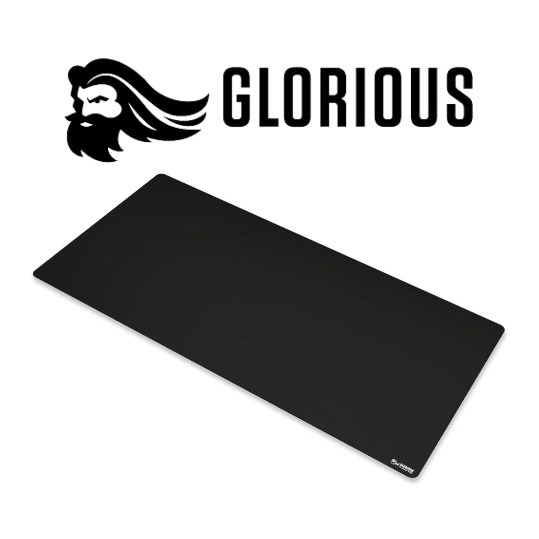 Glorious 3XL Extended Gaming Mouse Mat_Pad - Large, Wide (3XL Extended) Black Cloth Mousepad, Stitched Edges _ 24_x48_ (G-3XL)