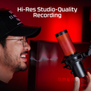 HyperX QuadCast 2 condenser gaming microphone black front view