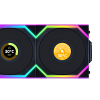 Lian-Li UNI FAN SL Wireless LCD Case Fan, 120mm Fan Size, 1900 RPM Fan Speed, 58.08 CFM Fan Airflow, Fluid Dynamic Bearing Type, Pack of 3, Black