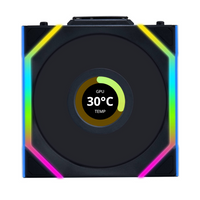 Lian-Li UNI FAN SL Wireless LCD Case Fan, 120mm Fan Size, 1900 RPM Fan Speed, 58.08 CFM Fan Airflow, Fluid Dynamic Bearing Type, Pack of 3, Black