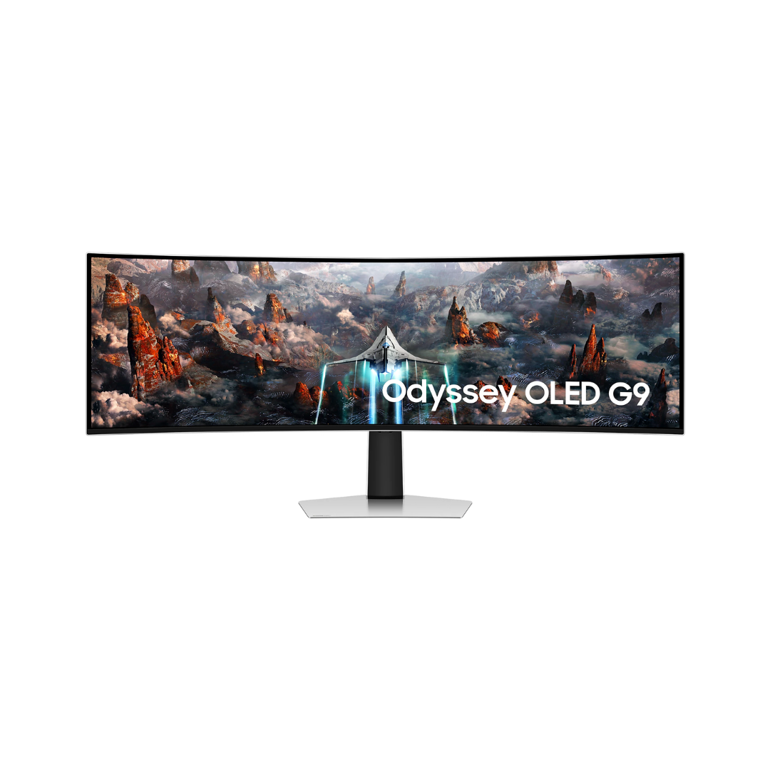 Samsung 49" Gaming Monitor G9 G93SC Odyssey OLED Dual QHD 240Hz Refresh Rate 0.03Ms Response Time, Height Adjustable, Silver