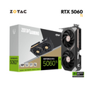 ZOTAC RTX 5060 Ti AMP Edition graphics card with 16GB GDDR7, advanced cooling system, DLSS 3, and ray tracing features.